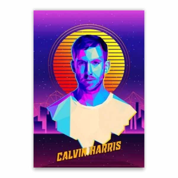 Calvin Harris Neon Lights Poster - A1