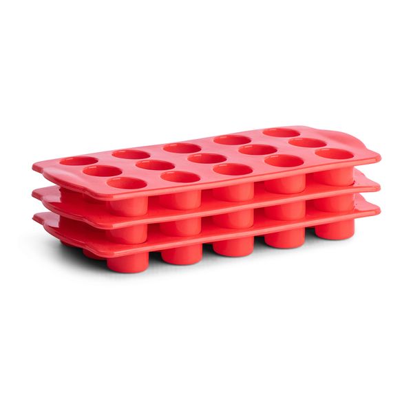 Chocolate Mould - Silicone - Oval Swirl Shapes - Red - 3 Pack