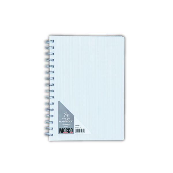 Meeco Executive A5 80 Ruled Sheets Spiral Bound Notebook - White