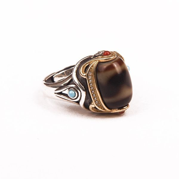 ZELTRYN New Tiger Tooth Dzi Tibetan Ring
