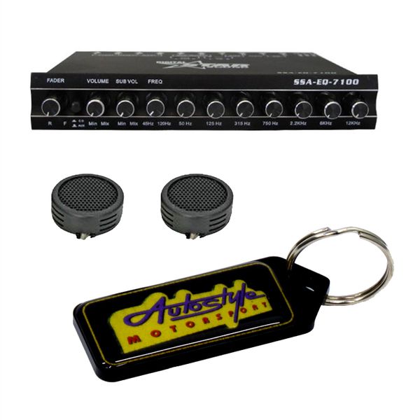 Starsound SSA-EQ-7100 7 Band Equalizer &amp; Evo Tweeters &amp; Key Holder