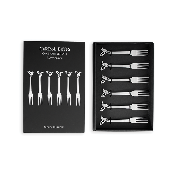 Carrol Boyes Cake Fork Set of 6 - Hummingbird