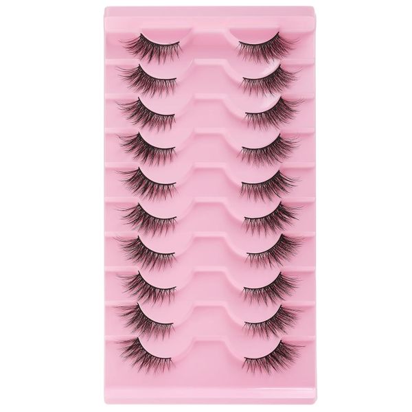 10 Pairs Separated False Eyelashes Eye Style Natural Crossed Extended