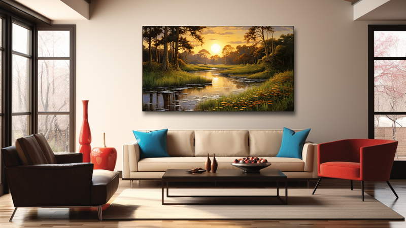 Canvas Wall Art - Golden GladesAbstract - HD0277