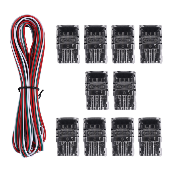 11 Pieces Tunable 3 Pin LED Strip Connectors 10mm LED Strip Light Connector