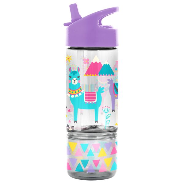 Stephen Joseph Flip Top Bottles with Snack Container Llama