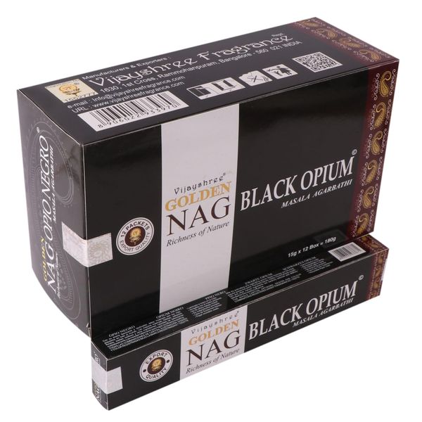 Golden Nag Incense Sticks - 12 Pack - Black Opium