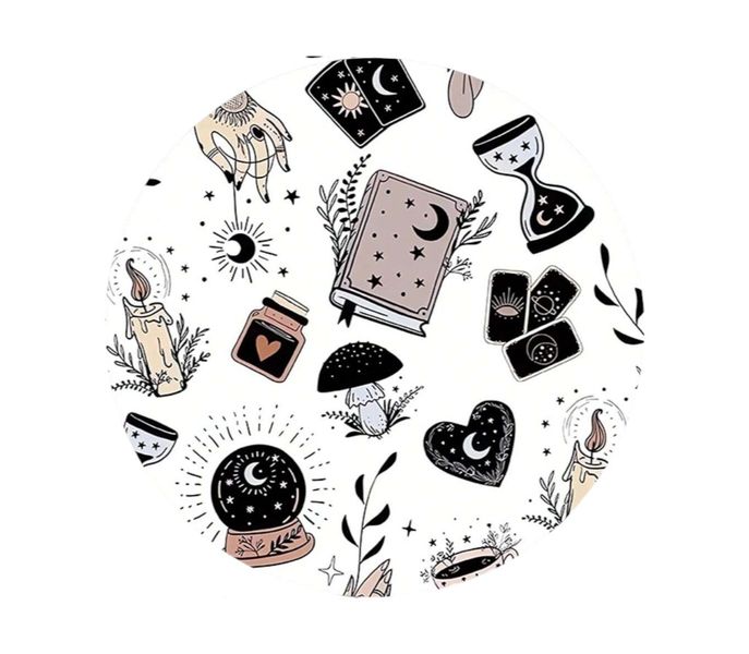 1 Piece - Whimsy Round Mini Mouse Pad - Multicolor