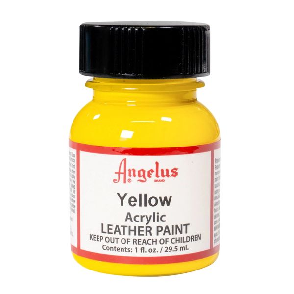 Angelus Acrylic Leather Paint - Yellow 1oz