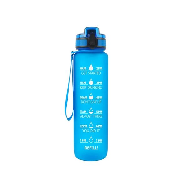 BPA Free Tritan Motivational Water Bottle With Time Marker