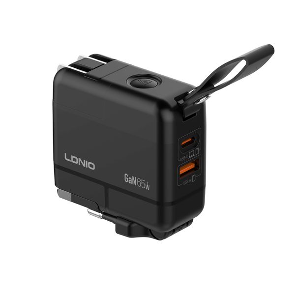 65W Super Fast Multi-Port Charger with Interchangeable Plugs- LDNIO-Q2618