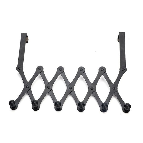 Stainless Steel Over Door Retractable Folding Hooks -Coat &amp; Towel Organizer