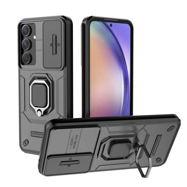 Phone Case Compatible With Samsung Galaxy A17 Window Pushing Ring Case