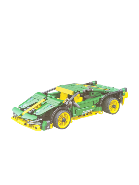 Racing Supercar Green 639 Pieces