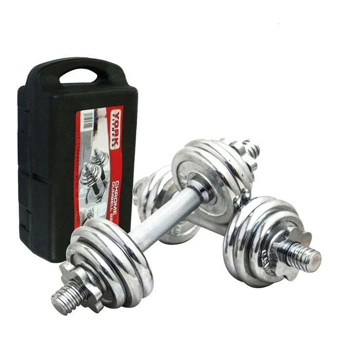 30KG Adjustable Dumbbells Round Chrome Iron Set With Case Buy Online