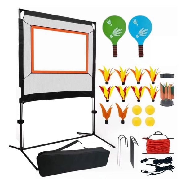 Sports Pickle Pong Paddle Game With Accessories And Storage Bag -230cm