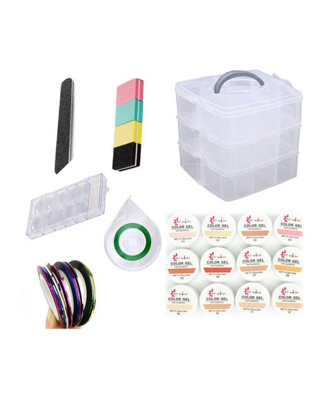 Uv Nude Nail Gel Kit - 7peice Set