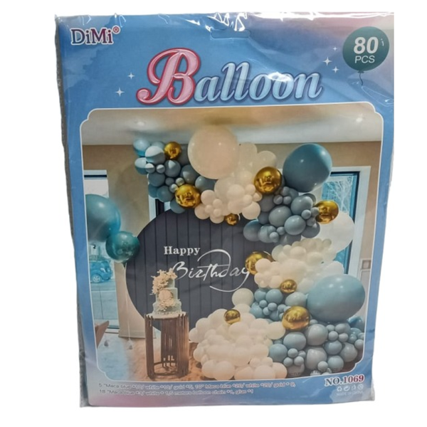 No.1069 Happy Birthday Balloon Pack - 80 Pieces