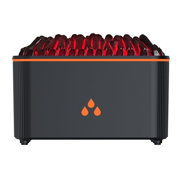 Simulated Flame Aroma Diffuser with 7-Color Light &amp; Mist, Quiet &amp; Safe