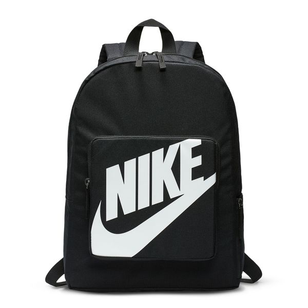 Nike Kids' Classic Small Backpack - 16 Litre - Black/Black/White- 38.1cm H x 27.94cm W x 12.7cm D