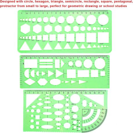 8 Pieces Math Geometry Kit Set With 3pcs Multifunctional Geometric Ruler, Shop Today. Get it Tomorrow!