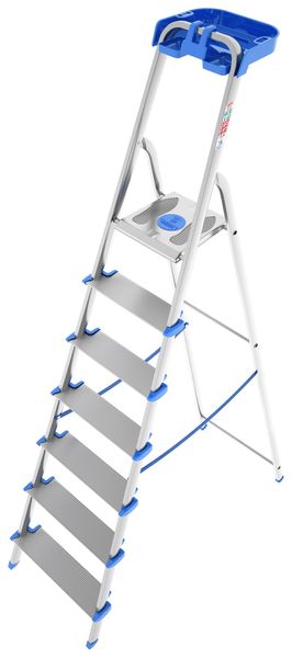 Colombo 152cm 7-Step Non-Slip Wide Platform Ladder with Tool Case-Atlantica