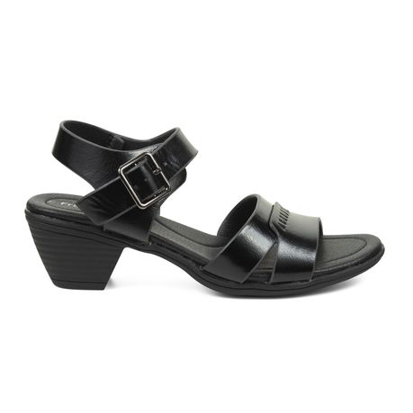 Black ankle strap sandals low cheap heel