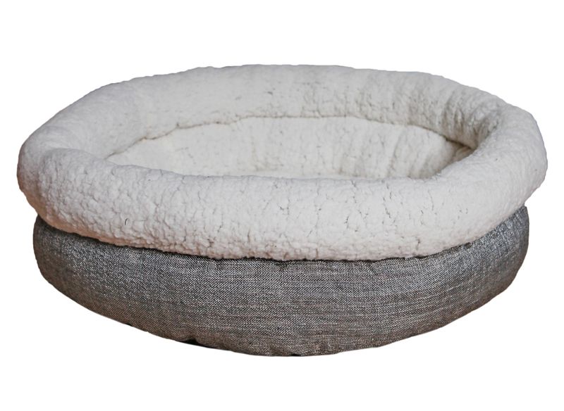 Rosewood Deep Tweed Teddy Bear Round Dog Bed Medium