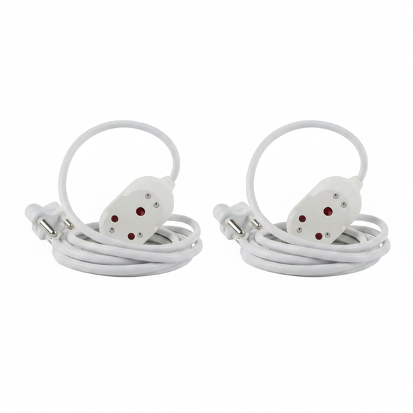 Nexus 10m 16A Extension Cord - Durable White for Indoor/Outdoor - 2 Pack