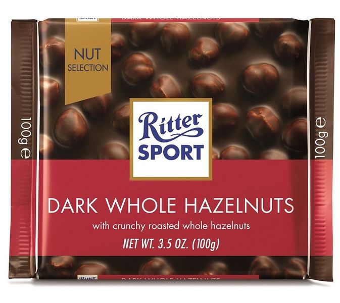 Ritter Sport Dark Hazelnuts 100g (Box of 10)