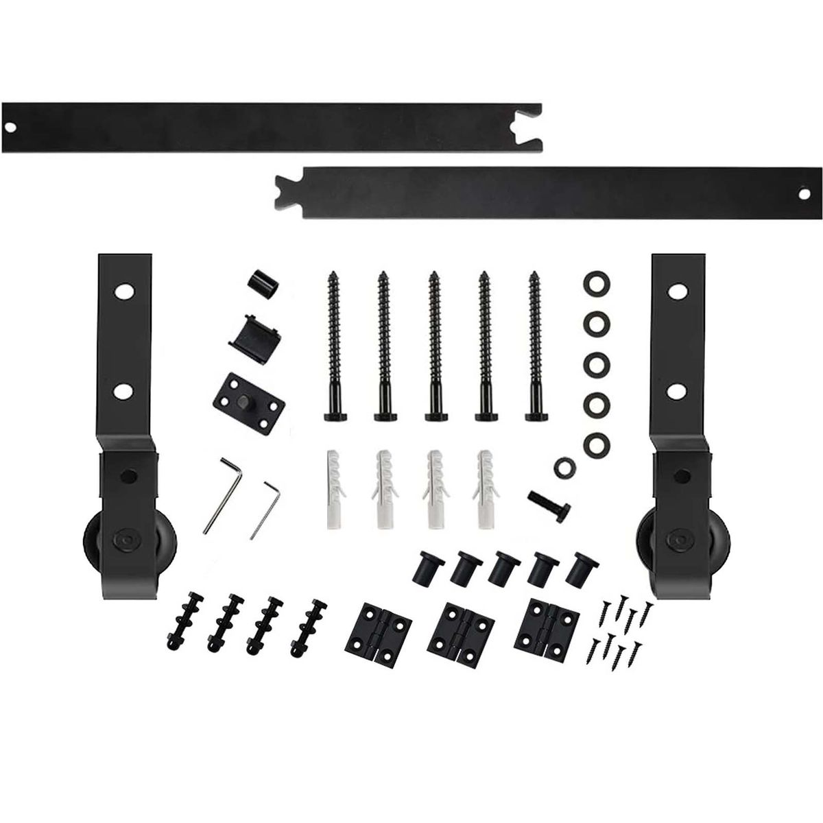 Fold Sliding Duty Bifold Track Set Auto-Lock Full Extension for Barn Doors