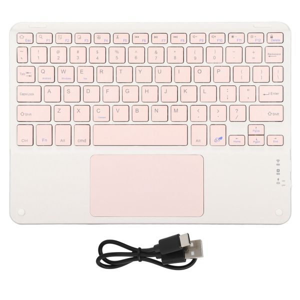 Wireless Keyboard Phone 10in Pink Touchpad
