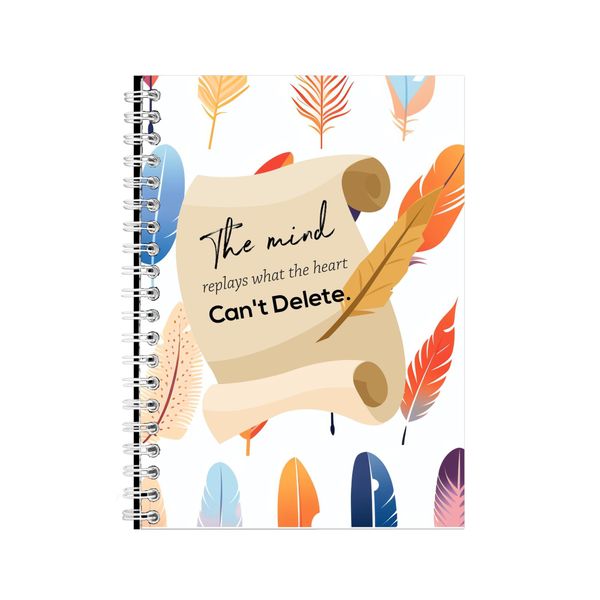 The Mind A5 Notebook Spiral Lined Motivational Sayings Graphic Notepad 153