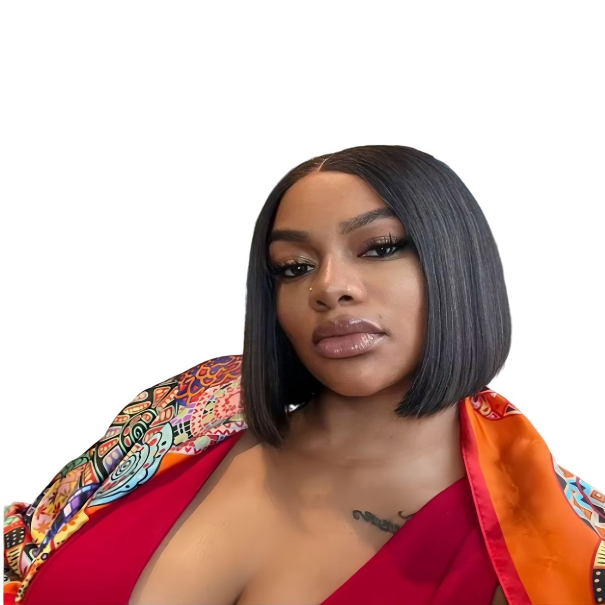 Marigold 8-inch Bob Full Frontal Straight Wig Human Hair Natural Colour