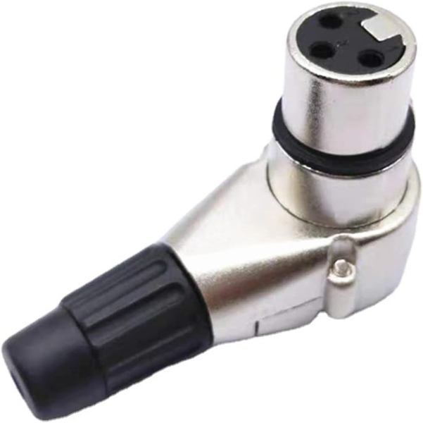 Cyberdyne XLR Canon Female Right-Angle Connector - Multi-Angle Pro Series