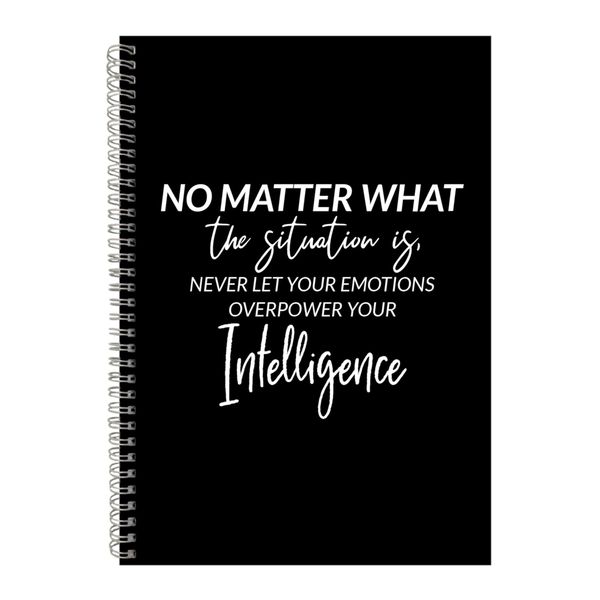 No Matter A4 Notebook Spiral Lined Motivational Sayings Graphic Notepad 160