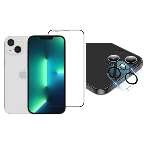 TechByte Tempered Glass Camera Screen &amp; Lens Protector for iPhone 14 Plus