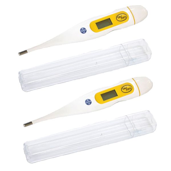 Portable Digital Waterproof Thermometer with Storage Case - 2 Pack