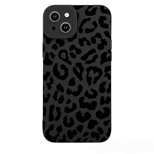 Phone Cover Compatible with Samsung Galaxy S24 - Black Leopard Design