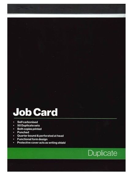RBE Job Card Pad Duplicate 50s F12082