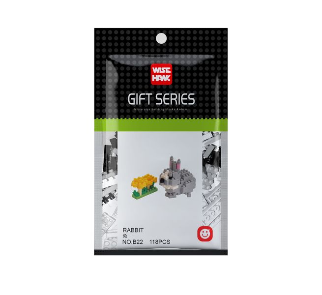 Wisehawk Rabbit - 118 Pieces 5.5cm Long