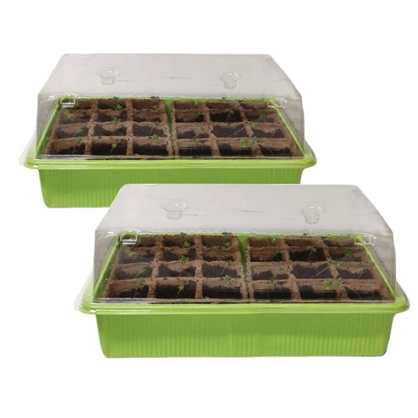 Garden Indoor Greenhouse Propagation Tray Container (27cm) - Set of 2