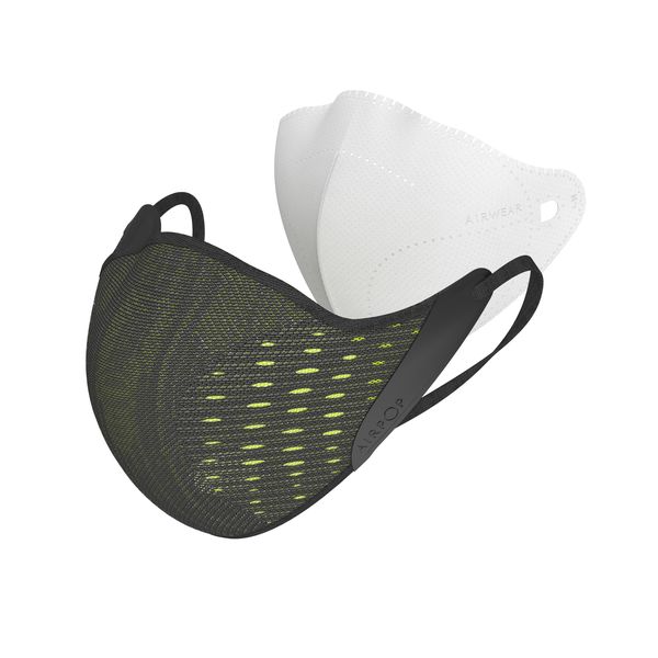 AirPop Active Reusable Face Mask - (Black/Yellow)