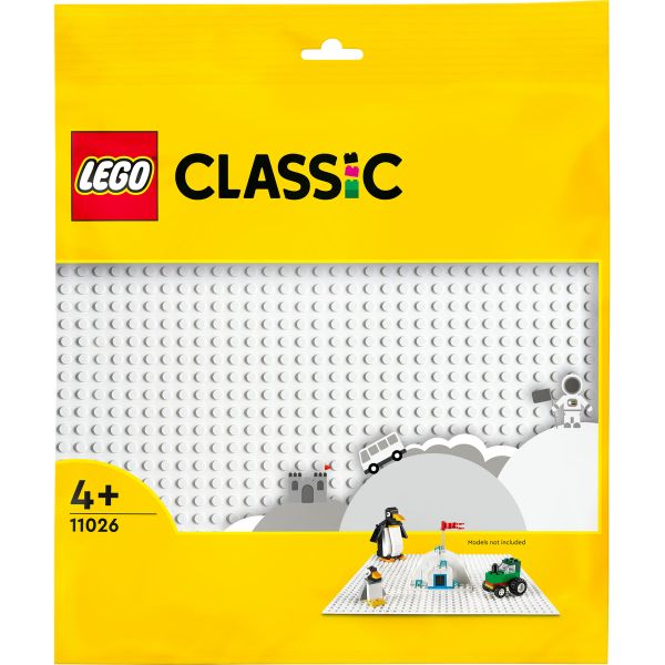 LEGO® Classic White Baseplate 11026 Building Toy Set for Kids (1 Piece)