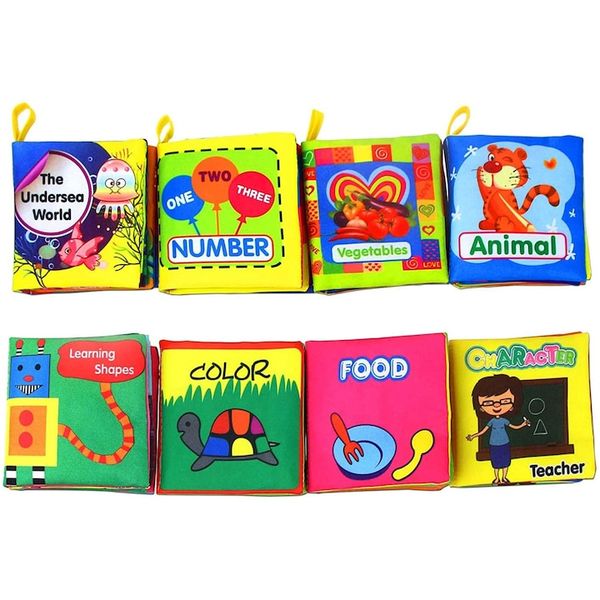 Baby's First Soft Cloth Book Set, Crinkle Books - Pack of 8