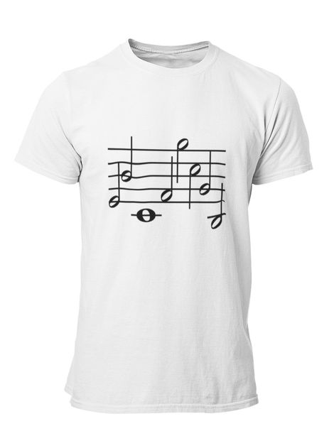 PepperSt Men's White T-Shirt - Music