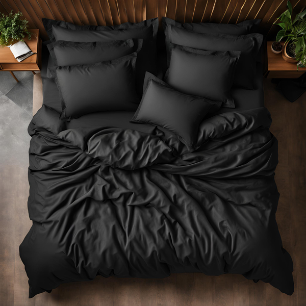 Sir Online Polycotton Duvet Cover Set Black