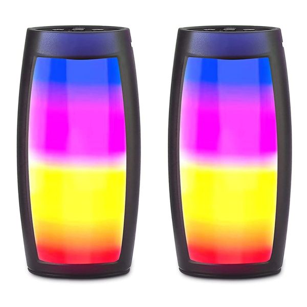 LED Wireless Bluetooth Speaker Mini 2pcs
