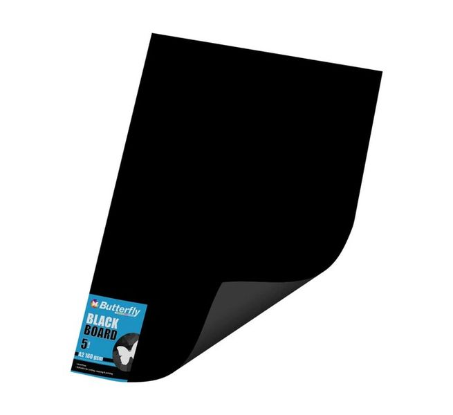 Butterfly A2 Bright Board - Pack Of 5 Black