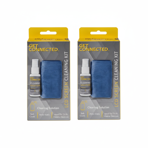 LCD Screen Cleaning Kit with Microfiber Cloth - 2 Pack